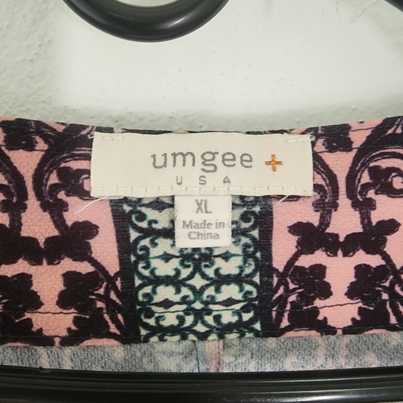 Umgee Plus Floral Scarf Print Puff Sleeve Kimono XL - Picture 10 of 13